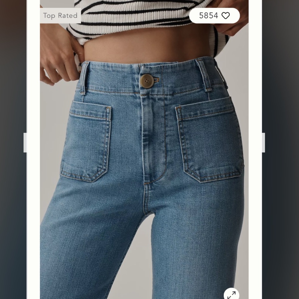 Maeve Colette High-Rise Wide-Leg Cropped jeans - Picture 5 of 8